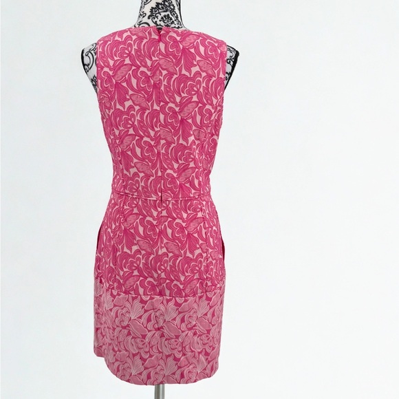 Cynthia Steffe Pink Floral Pleated Sleeveless Mini Dress Fit and Flare Tea Party - Picture 9 of 12